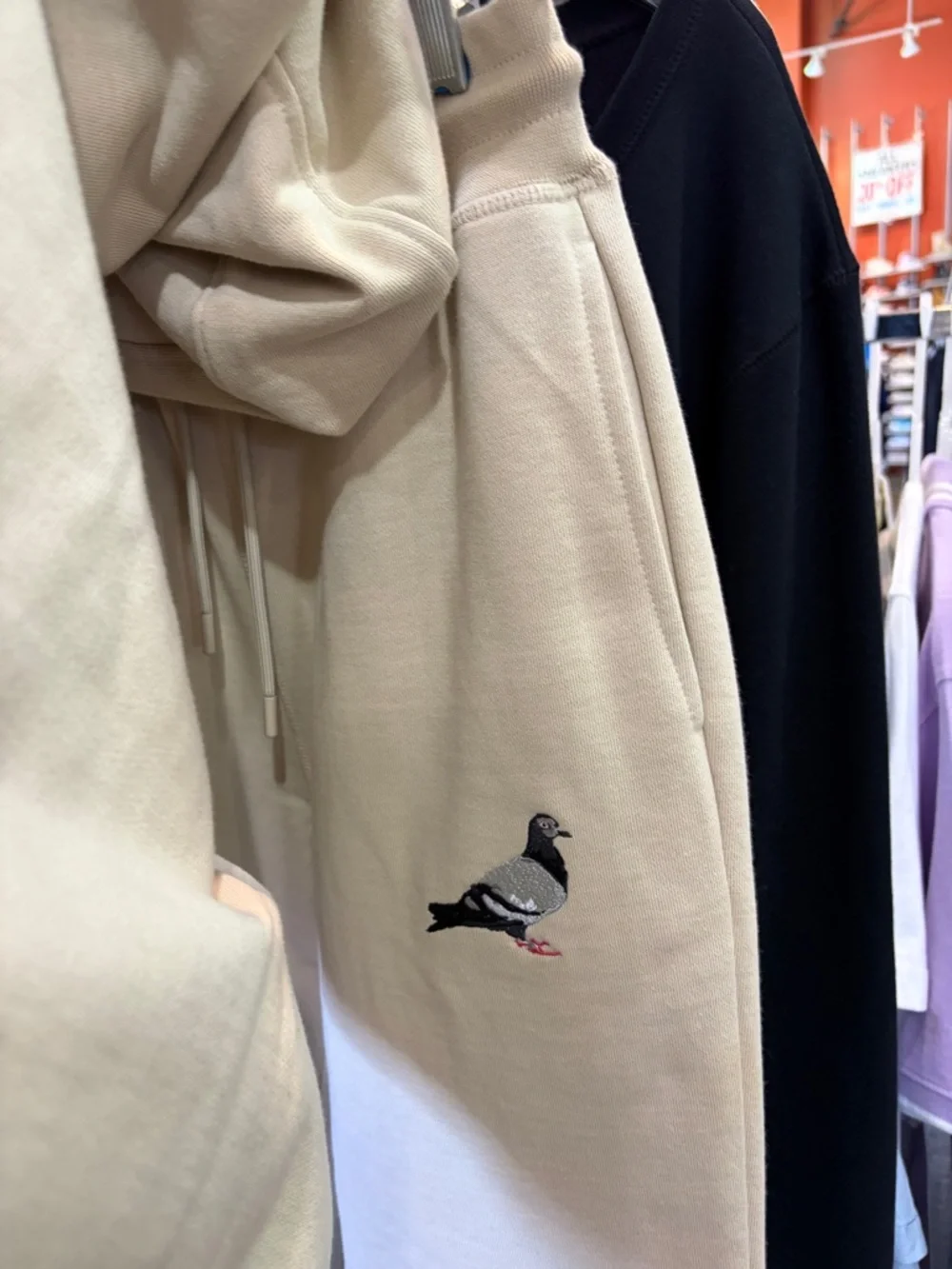 Staple Cream Embroidered Hoodie n Pants - Picture 2 of 3